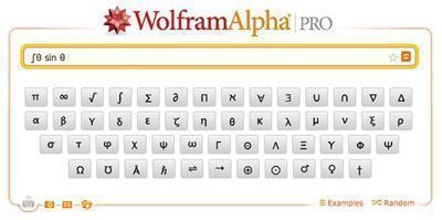 WolframAlpha Scientific Keyboard
